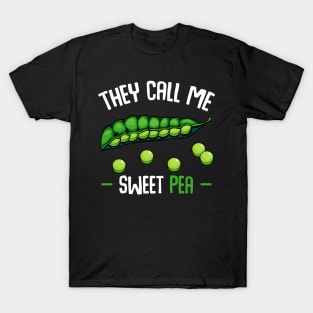 Peas - They Call Me Sweet Pea - Funny Saying Vegetable T-Shirt